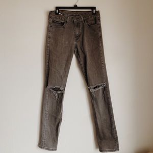 Levis 514 Grey Denim Straight Leg Jeans